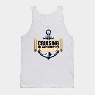 Cruising My Way Into 2024 New Year 2024 Cruise Apparel Tank Top